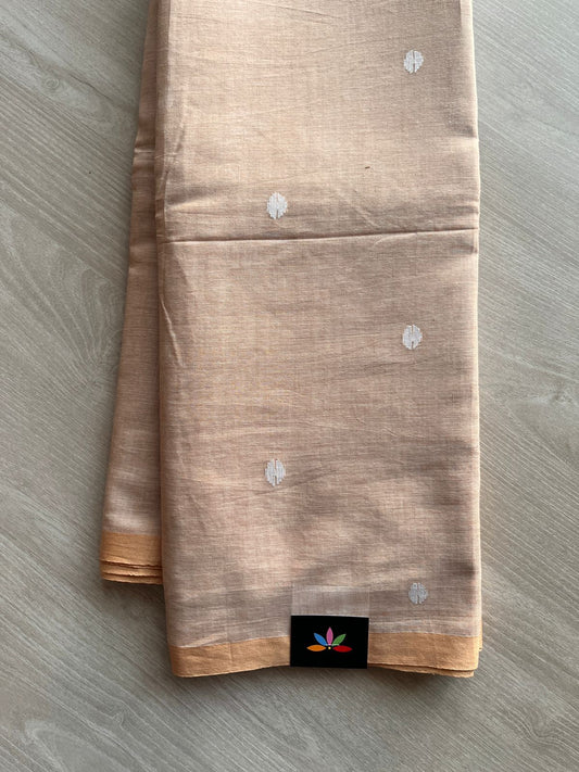 Handwoven Bengal Soft Cotton Jamdani Saree-13532