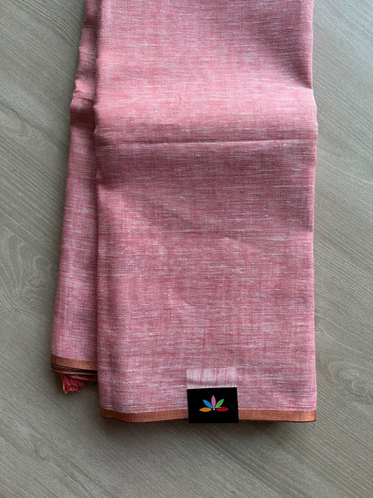 Simple Linen Saree -13573