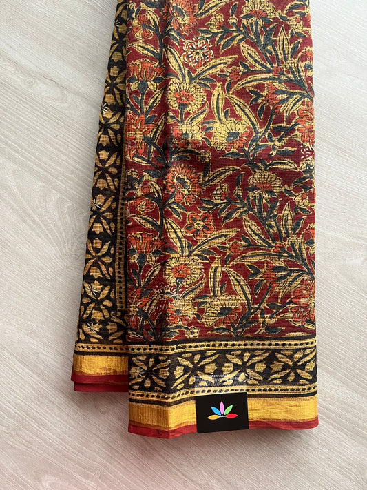 Kalamkari Design Print Kota Cotton Sarees-13610