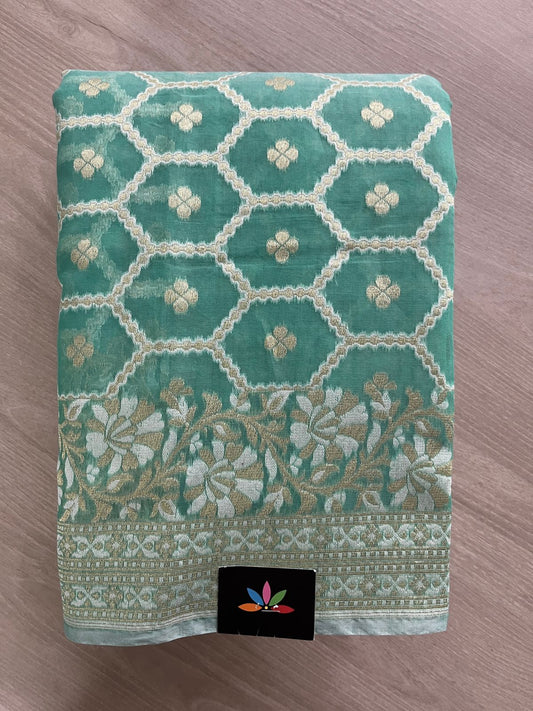 Handloom Banarasi Cotton Saree -13711