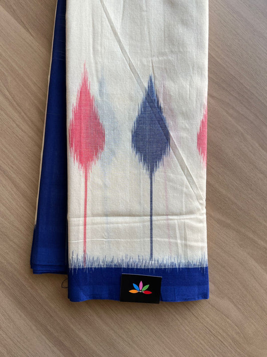 Handwoven Pochampally Ikkat Cotton Saree -13842