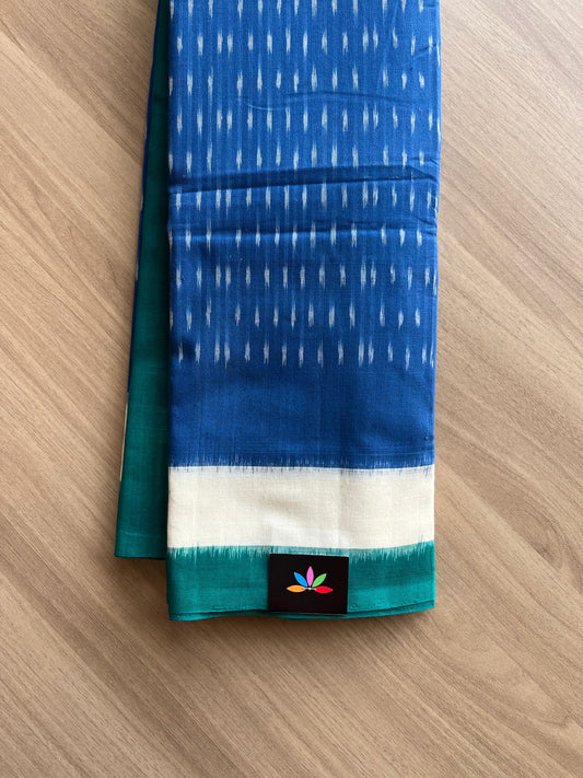 Handwoven Pochampally Ikkat Cotton Saree -13843