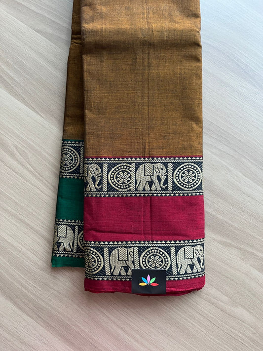 Long Border Narayanpet Mercerized Cotton Saree -13988