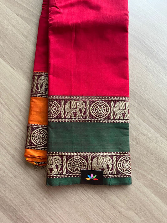 Long Border Narayanpet Mercerized Cotton Saree -13989