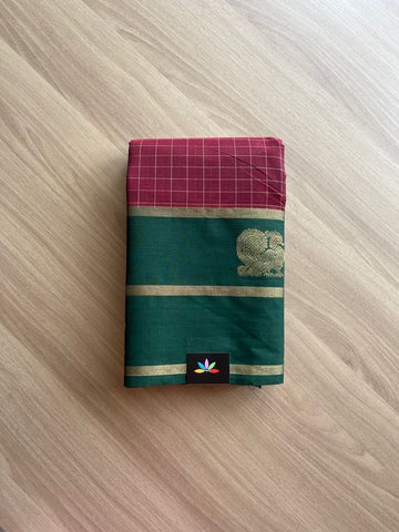 Handwoven Kanchi Cotton Saree -14028