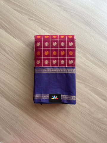 Handwoven Kanchi Cotton Saree -14031