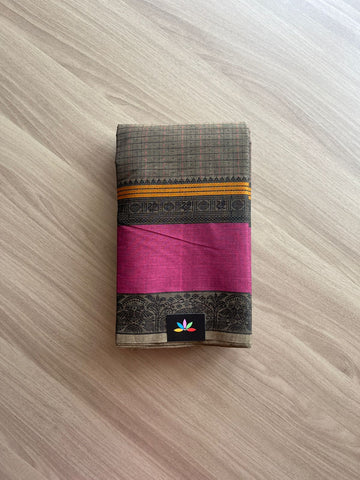 Handwoven Kanchi Cotton Saree -14032