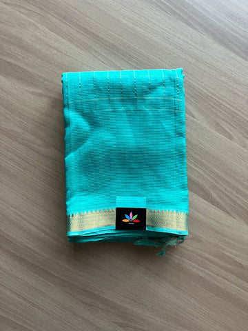 Zari Checks Handloom Mangalagiri Silk Cotton Saree-14183