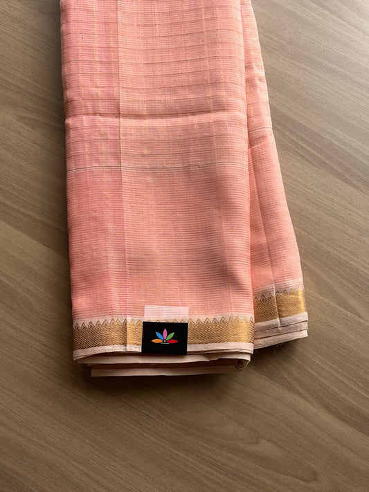 Zari Checks Handloom Mangalagiri Silk Cotton Saree-14187