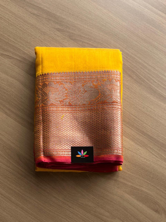 Big Border Handloom Mangalagiri Silk Cotton Saree-14193