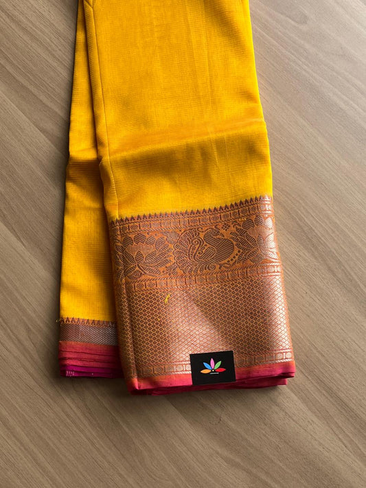 Big Border Handloom Mangalagiri Silk Cotton Saree-14193