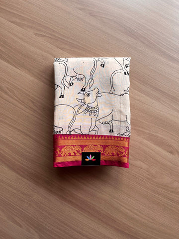 Kalamkari Printed Blended Silk Saree -14269