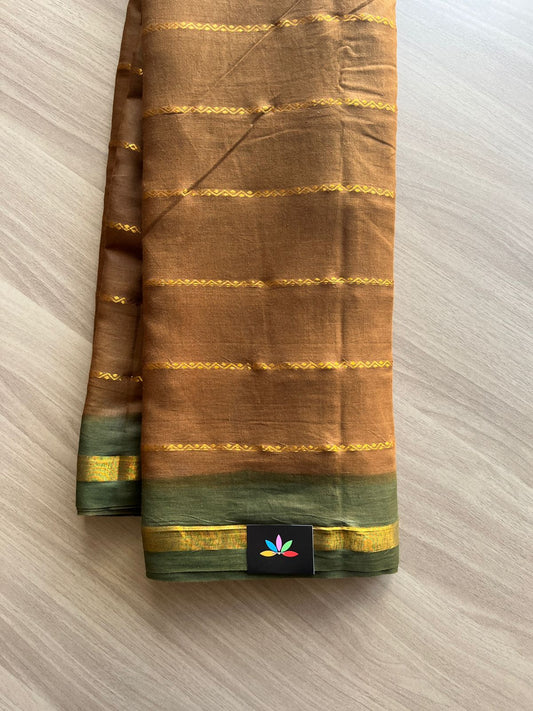 Velthari Stripes Cotton Saree with Contrast Border -14302