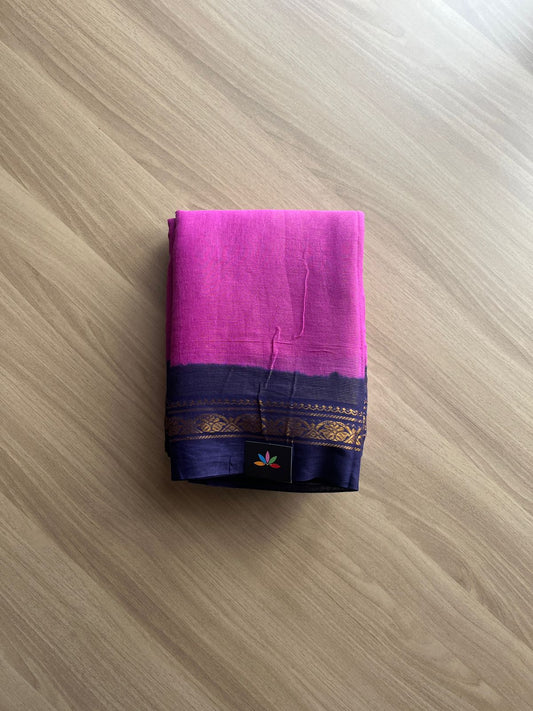 Tissue Blended Contrast Border Cotton Saree -14305