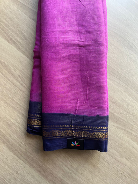 Tissue Blended Contrast Border Cotton Saree -14305