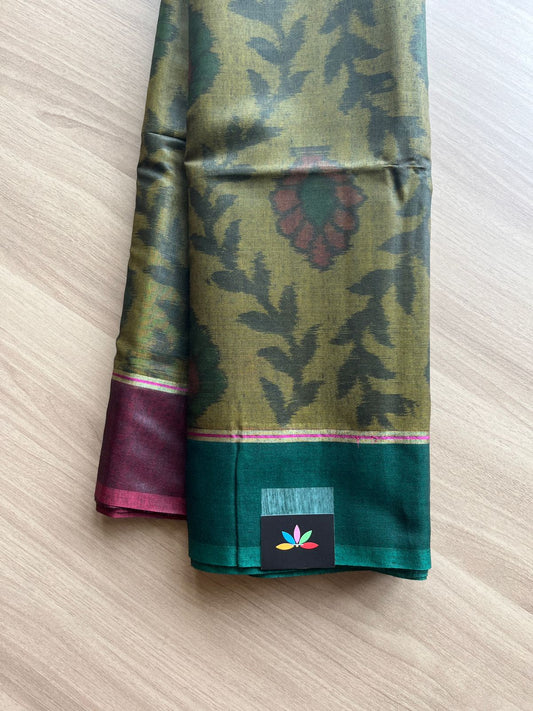 Printed Chanderi Cotton Silk Saree-14325