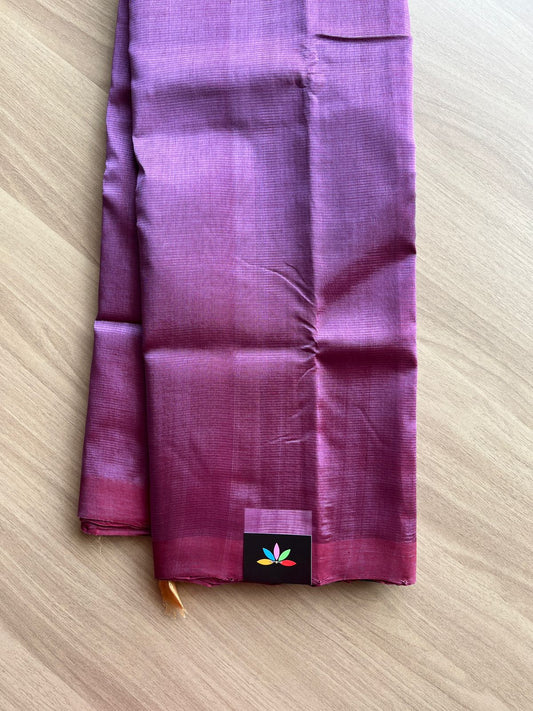 Borderless Mangalagiri Silk Cotton with Contrast Pallu-14389