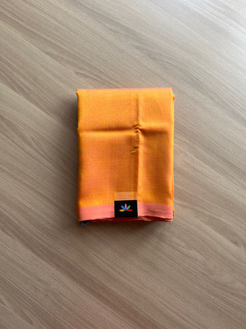 Borderless Mangalagiri Silk Cotton with Contrast Pallu-14391