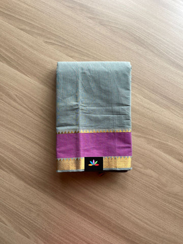 Contrast Border Mangalagiri Cotton Saree -14393