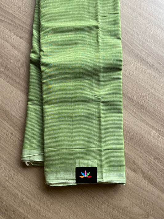 Simple Handloom Mangalagiri Cotton Saree with Contrast Blouse -14495