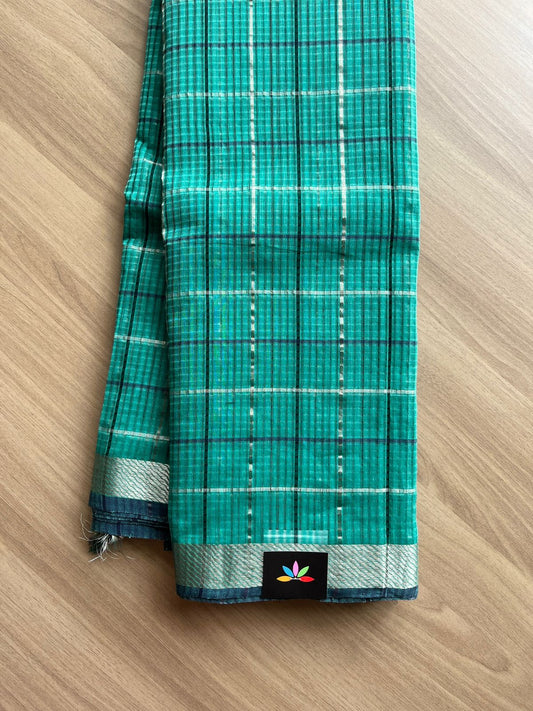 Checked Missing checks Handloom Mangalagiri Cotton Saree -14824-14825