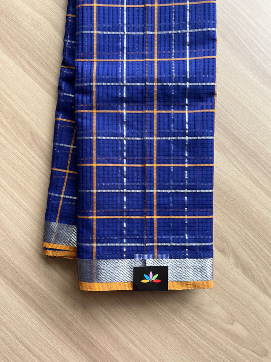 Checked Missing checks Handloom Mangalagiri Cotton Saree -14822-14823