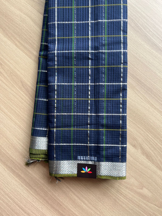 Checked Missing checks Handloom Mangalagiri Cotton Saree -14818-14819