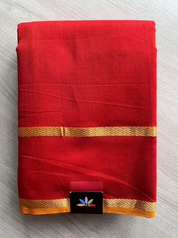 Big Border Handloom Maheshwari Silk Cotton Saree-15120