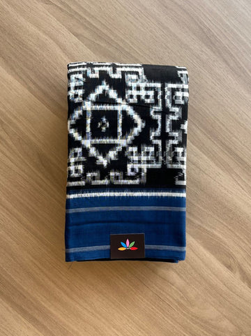 Handwoven Telia Rumal ikkat Cotton Saree -15911