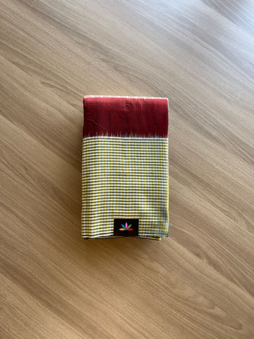 Handwoven Pochampally Ikkat Cotton Saree -15916