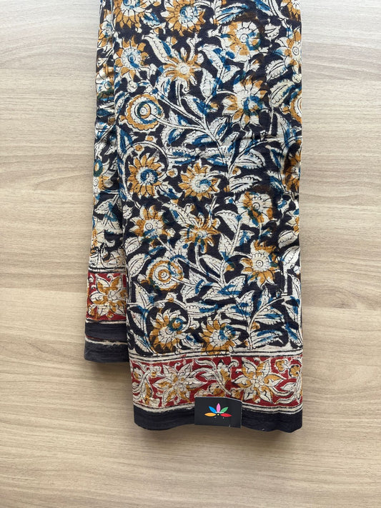 Kalamkari Handblock Printed Mul Cotton Saree -16112