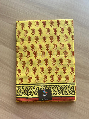 Handblock Printed Mul Cotton Saree-16145-16146