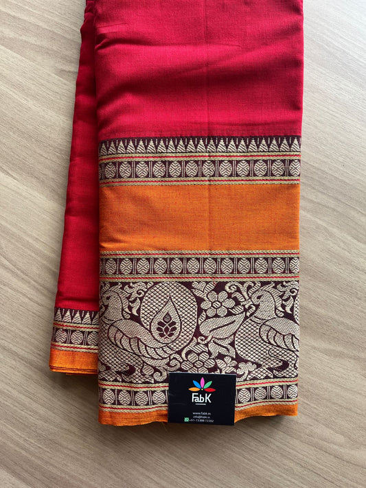 Long Annam Border Narayanpet Cotton Saree -22671