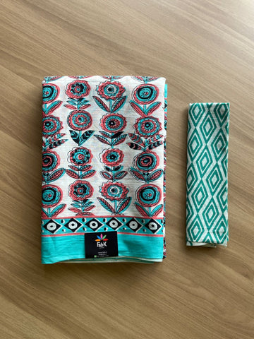 Pre-Booking Quirky Printed Mul Cotton Saree-17092-17094