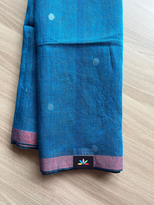 Tissue Linen Jamdani Saree - 23725