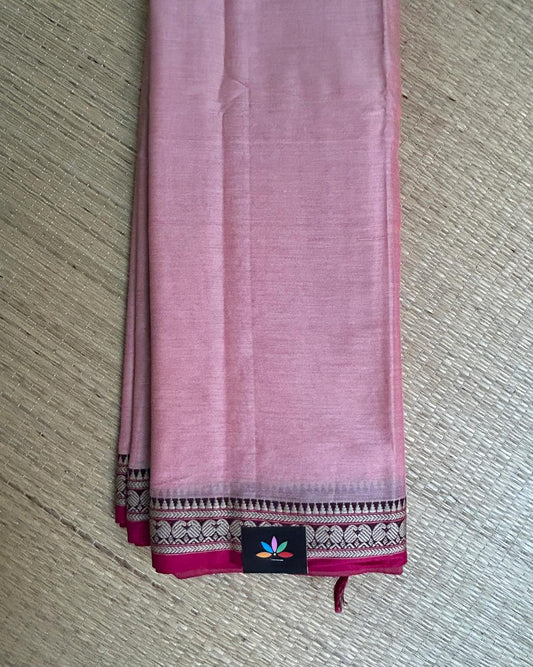 Handloom Small Border Narayanpet Cotton Saree -18558