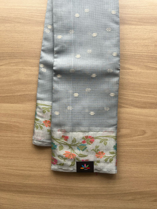 Woven Border Blended Kota Silk Saree-18657