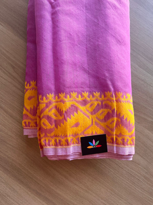Jacquard Border Cotton Saree -18689-18690