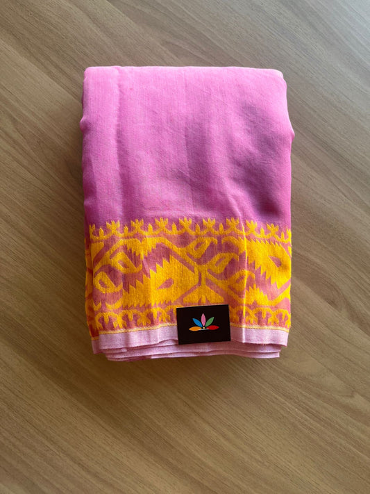 Jacquard Border Cotton Saree -18689-18690