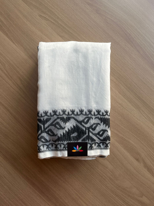 Jacquard Border Cotton Saree -18709-18710