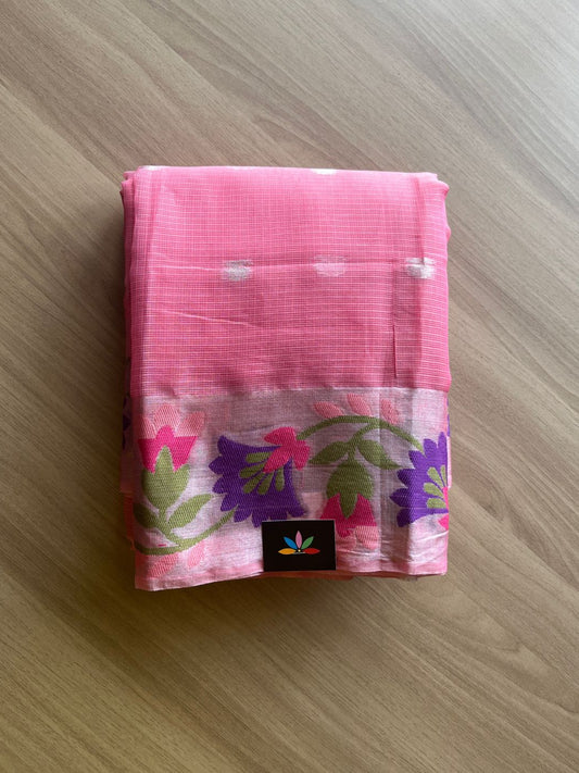 Woven Border Blended Kota Silk Saree-18865