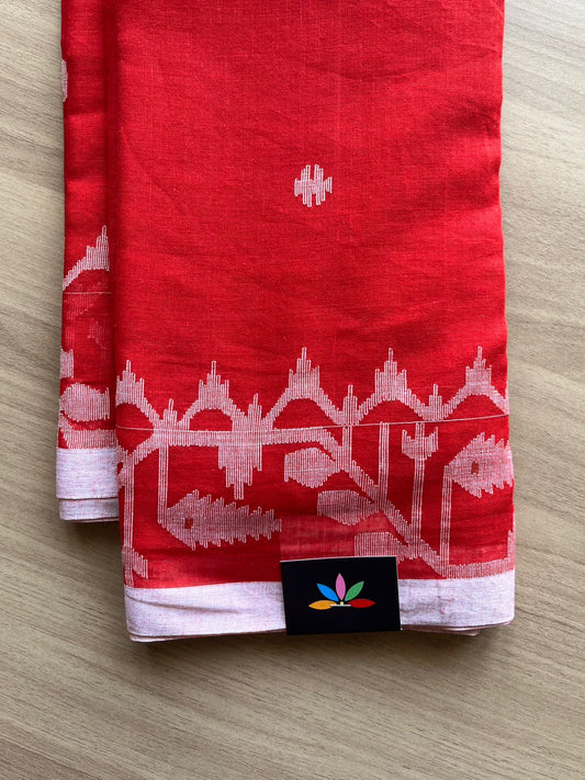 Handwoven Bengal Jamdani Cotton Sarees (Soft) -19004