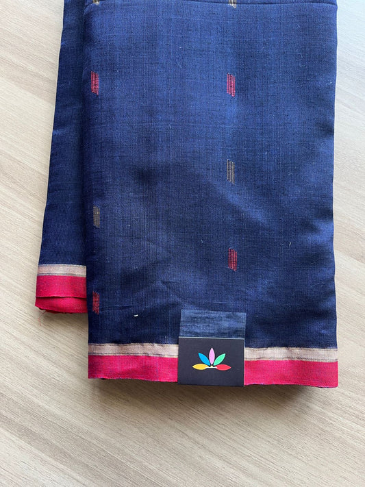 Midnight Blue Soft Cotton Saree  -19005