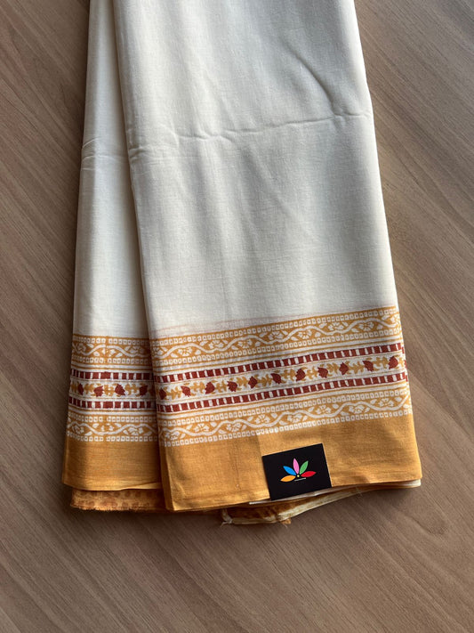 Printed Fine Mul Cotton Saree-19029