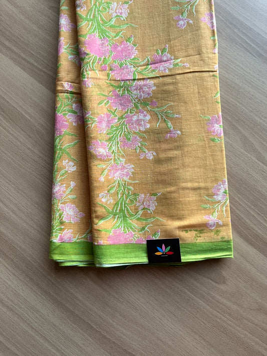 Printed Fine Mul Cotton Saree-19030