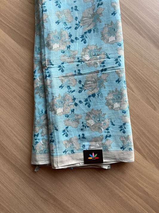 Printed Fine Mul Cotton Saree-19032