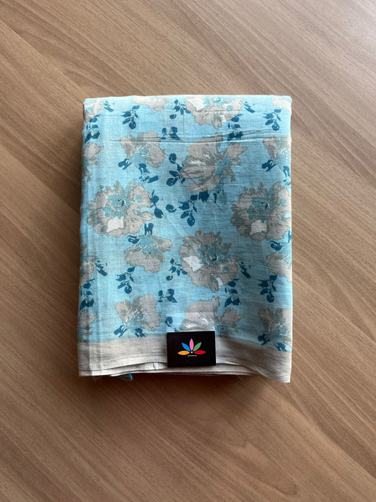 Printed Fine Mul Cotton Saree-19032