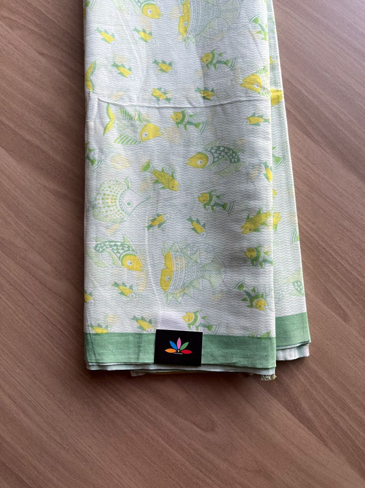 Printed Fine Mul Cotton Saree-19034