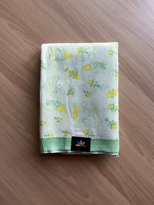 Printed Fine Mul Cotton Saree-19034