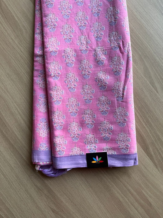 Printed Fine Mul Cotton Saree-19037- 19038